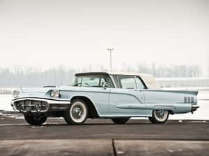 Classic Ford Thunderbird In Stunning Blue Wallpaper
