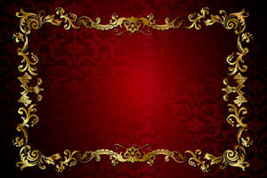 Classic Gold Ornamental Frame Wallpaper