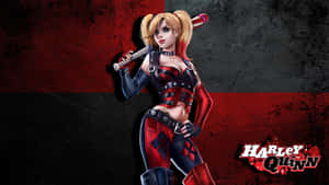 Classic Harley Quinn Red Black Costume Wallpaper