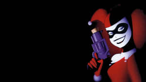 Classic Harley Quinn With Gun Wallpaper