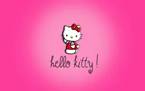Classic Hello Kitty Pink Background Wallpaper