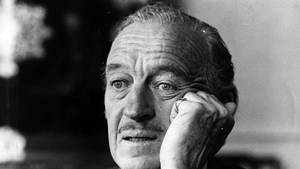 Classic Hollywood Star David Niven Contemplating Wallpaper