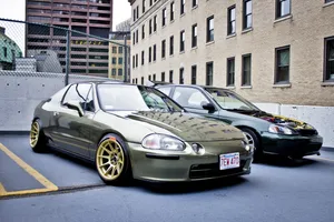 Classic Honda Civic Del Sol In Pristine Condition Wallpaper