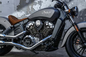 Classic Indian Motorcycle On The Highway Wallpaper