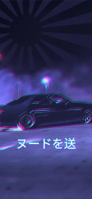 Classic Jdm Aesthetic With Flag Wallpaper