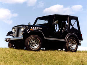 Classic Jeep Cj Conquering The Outdoors Wallpaper