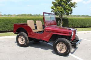 Classic Jeep Willys In Its Natural Habitat Wallpaper