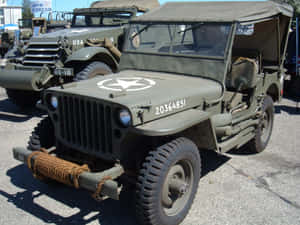 Classic Jeep Willys In Its Natural Habitat Wallpaper