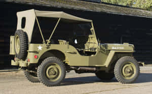 Classic Jeep Willys On A Road Trip Wallpaper