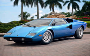 Classic Lamborghini Countach In Its Full Glory Wallpaper