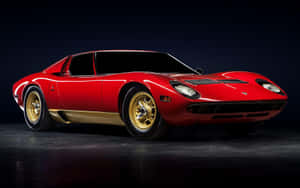 Classic Lamborghini Miura On Scenic Road Wallpaper