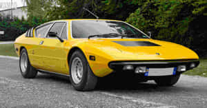 Classic Lamborghini Urraco In Motion Wallpaper