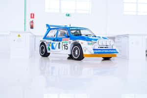Classic Mg Metro 6r4 Rally Car In Action Wallpaper