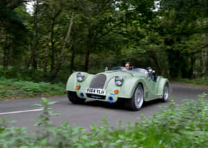 Classic Morgan Plus 8 On The Open Road Wallpaper