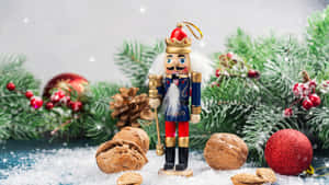 Classic Nutcracker Christmas Decoration Wallpaper