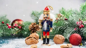Classic Nutcracker Christmas Decoration Wallpaper