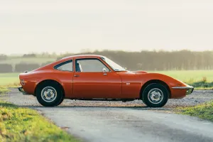 Classic Opel Gt Sports Car In Full Speed Wallpaper