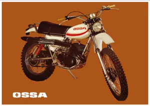 Classic Ossa Motorcycle In Vintage Garage Wallpaper