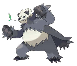 Classic Pangoro On White Background Wallpaper