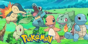 Classic Pokemon Starters Artwork Wallpaper