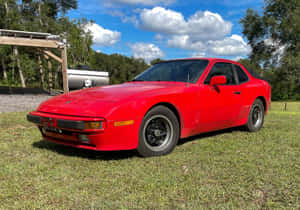 Classic Porsche 944 In Crisp White Wallpaper