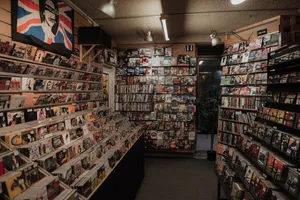 Classic Record Store Wallpaper