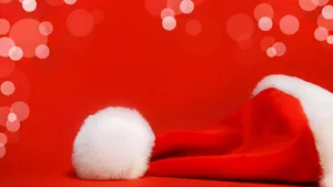 Classic Red Christmas Hat Wallpaper