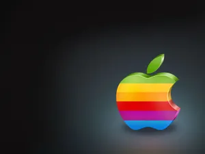 Classic Retro Apple Logo Wallpaper