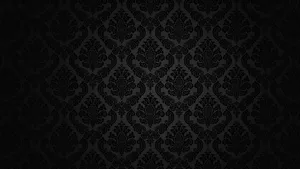 Classic Royal Black Damask Pattern Wallpaper
