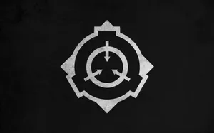 Classic Scp Logo Black Backdrop Wallpaper