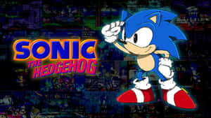 Classic Sonic In Action Wallpaper