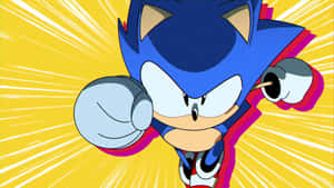 Classic Sonic In Action Wallpaper