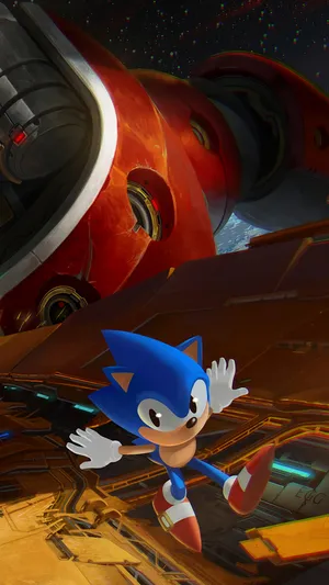 Classic Sonic Running On Green Hill Zone Wallpaper