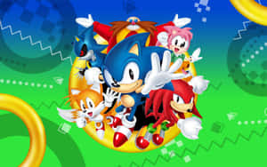 Classic Sonic Strikes A Pose In Colorful Hd Wallpaper Wallpaper