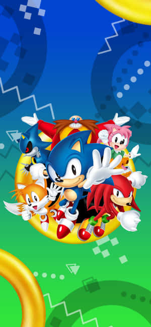 Classic Sonic The Hedgehog In Action Wallpaper