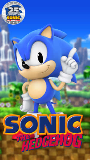 Classic Sonic The Hedgehog In Action Wallpaper