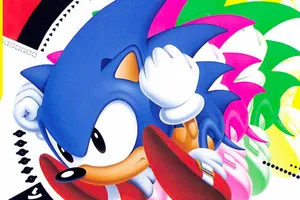 Classic Sonic The Hedgehog In Action Wallpaper