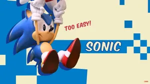 Classic Sonic The Hedgehog In Action Wallpaper