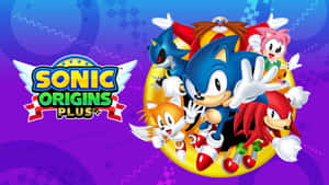 Classic Sonic The Hedgehog Racing Through The Green Hill Zone Wallpaper