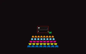 Classic Space Invaders Gameplay Wallpaper