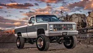 Classic Square Body Truck In Prime Condition Wallpaper