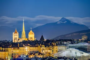 Classic View Of Carouge At Dusk Wallpaper