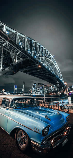 Classic Vintage Car In Stunning Red Wallpaper
