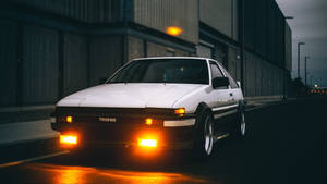 Classic White Trueno Car Wallpaper