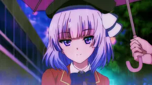 Classroom Of The Elite Kikyo Kushida Umbrella Scene Wallpaper