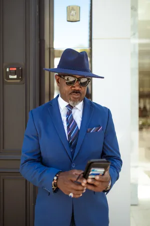 Classy Navy Blue Coat For Stylish Warmth Wallpaper