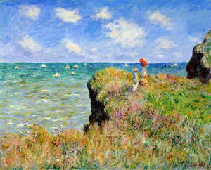 Claude Monet's Cliff Walk At Pourville Wallpaper