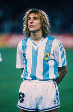 Claudio Caniggia Argentina Stripes Wallpaper