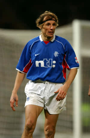 Claudio Caniggia Rangers F C Action Shot Wallpaper