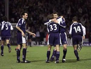 Claudio Caniggia With Rangers Fc Teammates Wallpaper